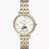 Fossil Jacqueline Analog Moonphase Mother of Pearl White Dial Two Tone Steel Strap Watch for Women - ES5166 Authentic Buy Shop Now