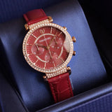 Swarovski Passage Chrono Red Dial Red Leather Strap Watch for Women - 5580345 Authentic Buy Shop Now