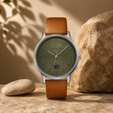 Lacoste Madrid Green Dial Brown Leather Strap Watch for Men - 2011035 Authentic Buy Shop Now