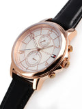 Tommy Hilfiger Claudia White Dial Black Leather Strap Watch for Women - 1781817 Authentic Buy Shop Now