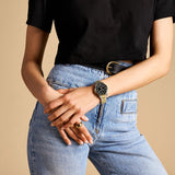 Fossil Blue Dive Three Hand Black Dial Two Tone Steel Strap Watch For Women - ES5349 Authentic Buy Shop Now