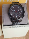 Michael Kors Lexington Chronograph Black Dial Black Steel Strap Watch for Men - MK8320 Authentic Buy Shop Now
