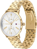 Tommy Hilfiger Jenna Quartz White Dial Gold Steel Strap Watch for Women - 1782069 Authentic Buy Shop Now