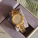 Burberry The City Silver Dial Gold Steel Strap Unisex Watch - BU9003 Authentic Buy Shop Now