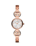 Emporio Armani Retro Quartz Silver Dial Rose Gold Steel Strap Watch For Women - AR1776 Authentic Buy Shop Now