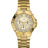 Guess Vista Diamonds Gold Dial Gold Steel Strap Watch for Women - W13573L1 Authentic Buy Shop Now