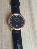 Emporio Armani Classic Black Dial Black Leather Strap Watch for Women - AR2445 Authentic Buy Shop Now