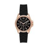 Michael Kors Mini Pilot Black Dial Black Silicone Strap Watch For Women - MK7373 Authentic Buy Shop Now