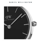 Daniel Wellington Classic Petite Reading Black Dial Black Leather Strap Watch For Women - DW00100235 Authentic Buy Shop Now