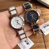 Coach Sport Ceramic Blue Dial Two Tone Steel Strap Watch for Women - 14502462 Authentic Buy Shop Now