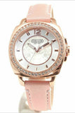 Coach Boyfriend Mother of Pearl White Dial Pink Leather Strap Watch for Women - 14503151 Authentic Buy Shop Now