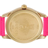 Gucci G Timeless Quartz Pink Dial Pink Leather Strap Watch For Women - YA1264115 Authentic Buy Shop Now