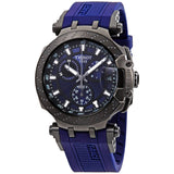 Tissot T Race Chronograph Blue Dial Blue Silicone Strap Watch For Men - T115.417.37.041.00 Authentic Buy Shop Now