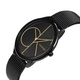 Calvin Klein Minimal Black Dial Black Mesh Bracelet Watch for Men - K3M214X1 Authentic Buy Shop Now