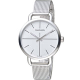 Calvin Klein Even White Dial Silver Mesh Bracelet Watch for Women - K7B23126 Authentic Buy Shop Now