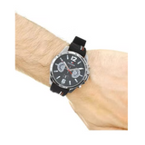 Tommy Hilfiger Decker Quartz Black Dial Black Rubber Strap Watch for Men - 1791473 Authentic Buy Shop Now