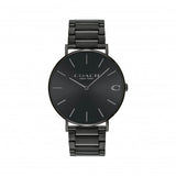 Coach Charles Black Dial Black Steel Strap Watch for Men - 14602431 Authentic Buy Shop Now
