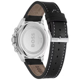 Hugo Boss Troper Chronograph Black Dial Black Leather Strap Watch For Men - 1514099 Authentic Buy Shop Now