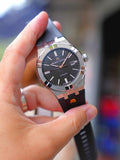Maurice Lacroix Aikon Automatic Chronograph Black Dial Black Leather Strap Watch for Men - AI1808-SS000-330-2 Authentic Buy Shop Now