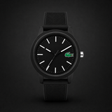 Lacoste 12.12 Black Dial Black Silicon Strap Watch for Men - 2010986 Authentic Buy Shop Now