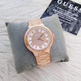 Guess Madison Diamonds White Dial Rose Gold Steel Strap Watch for Women - W0637L3 Authentic Buy Shop Now