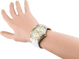 Guess Limelight Quartz Silver Dial White Leather Strap Watch For Women - W0775l8 Authentic Buy Shop Now