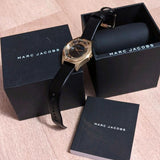 Marc Jacobs Henry Skeleton Black Dial Black Leather Strap Watch for Women - MBM1340 Authentic Buy Shop Now