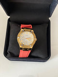 Guess Jet Setter Golden Dial Orange Rubber Watch For Women - W0564L2 Authentic Buy Shop Now