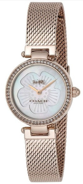 Coach Park Mother of Pearl Dial Rose Gold Mesh Bracelet Watch for Women - 14503511 Authentic Buy Shop Now