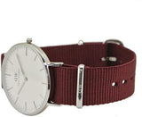 Daniel Wellington Classic Roselyn White Dial Red NATO Strap Watch For Women - DW00100272 Authentic Buy Shop Now