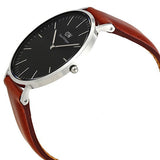 Daniel Wellington Classic St Mawes Black Dial Brown Leather Strap Watch For Men - DW00100130 Authentic Buy Shop Now