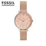Fossil Jacqueline Quartz Rose Gold Dial Rose Gold Mesh Strap Watch for Women - ES4628 Authentic Buy Shop Now