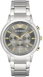 Emporio Armani Quartz Grey Dial Silver Steel Strap Watch For Men - AR11047 Authentic Buy Shop Now