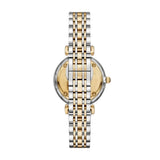 Emporio Armani Gianni T-Bar Beige Dial Two Tone Steel Strap Watch for Women - AR11702 Authentic Buy Shop Now