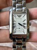 Emporio Armani Classic White Dial Silver Steel Strap Watch For Men - AR0145 Authentic Buy Shop Now
