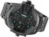 Diesel Uber Chief Black Dial Grey Stainless Steel Strap Watch For Men - DZ7372 Authentic Buy Shop Now
