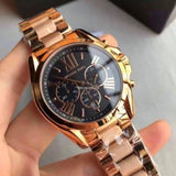 Michael Kors Bradshaw Black Dial Rose Gold Steel Strap Watch for Women - MK5854 Authentic Buy Shop Now