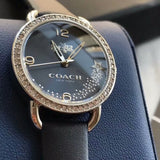 Coach Delancey Navy Blue Dial Blue Leather Strap Watch for Women - 14502668 Authentic Buy Shop Now
