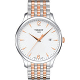 Tissot T Classic Tradition Lady White Dial Two Tone Steel Strap Watch For Women - T063.210.22.037.01 Authentic Buy Shop Now