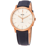Fossil The Minimalist Slim White Dial Blue Leather Strap Watch for Men - FS5371 Authentic Buy Shop Now