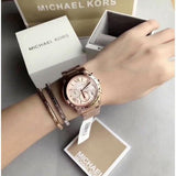 Michael Kors Cooper Rose Gold Rose Gold Steel Strap Watch for Women - MK6275 Authentic Buy Shop Now