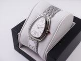 Bvlgari Serpenti Seduttori Quartz White Dial Silver Steel Strap Watch for Women - SERPENTI103141 Authentic Buy Shop Now