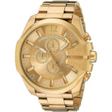 Diesel Mega Chief Chronograph Gold Dial Gold Steel Strap Watch For Men - DZ4360 Authentic Buy Shop Now
