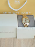 Michael Kors Mini Runway Slim Gold Dial Gold Steel Strap Watch for Women - MK3512 Authentic Buy Shop Now