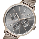 Hugo Boss Symphony Grey Dial Gold Mesh Bracelet Watch for Women - 1502424 Authentic Buy Shop Now