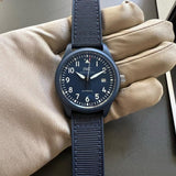 IWC Pilot’s Watch Automatic "Laureus Sport for Good" Edition Blue Dial Blue Nylon Strap Watch for Men - IW328101 Authentic Buy Shop Now