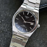 Tissot PRX Powermatic 80 Black Dial Silver Steel Strap Watch for Men - T137.407.11.051.00 Authentic Buy Shop Now