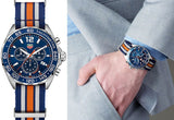 Tag Heuer Formula 1 Quartz Chronograph Blue Dial Two Tone NATO Strap Watch for Men - CAZ1010.FC8196 Authentic Buy Shop Now