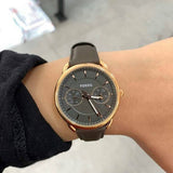 Fossil Tailor Grey Dial Grey Leather Strap Watch for Women - ES3913 Authentic Buy Shop Now