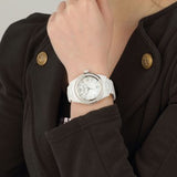 Emporio Armani Ceramica White Mother of Pearl Dial Stainless Steel Strap Watch For Women - AR1426 Authentic Buy Shop Now